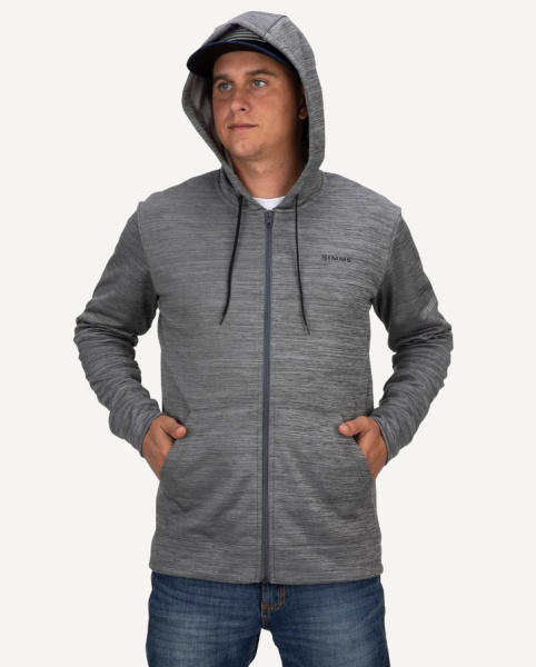 Толстовка Simms Challenger Hoody - Full Zip (Мужской; S; Steel Heather)